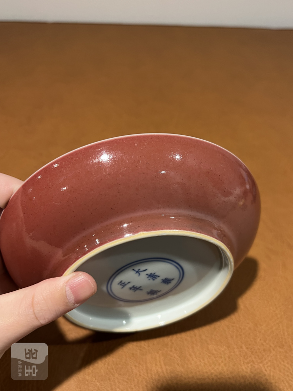 清雍正 霁红釉盘 - 图5